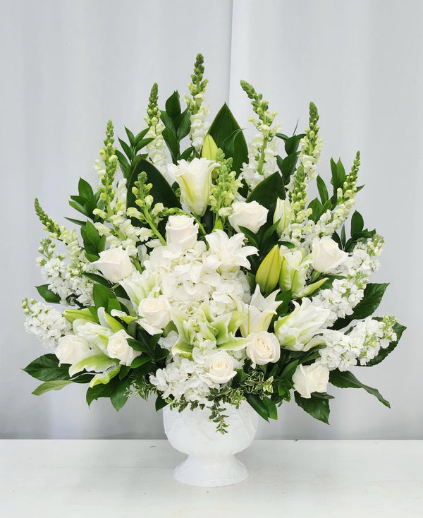 White and Green Arrangement