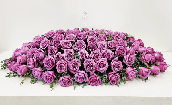 Lavender Tribute Casket Spray