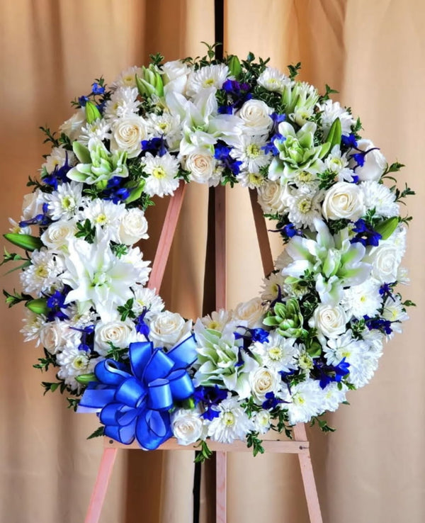 White and blue