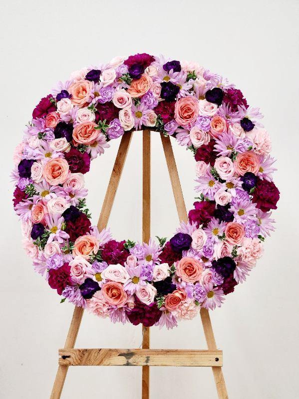 Pink Lavender & purple roses