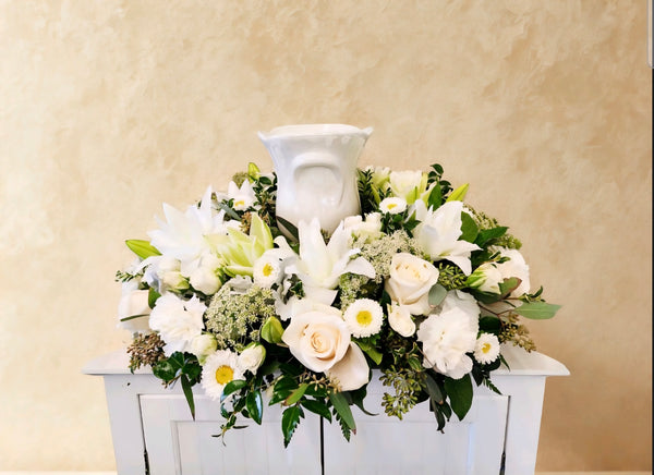 White Cremation Urn